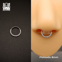 NEW Argolla Clicker Titanio G23 - Zirconias Frontales (1,2mm) (16G)