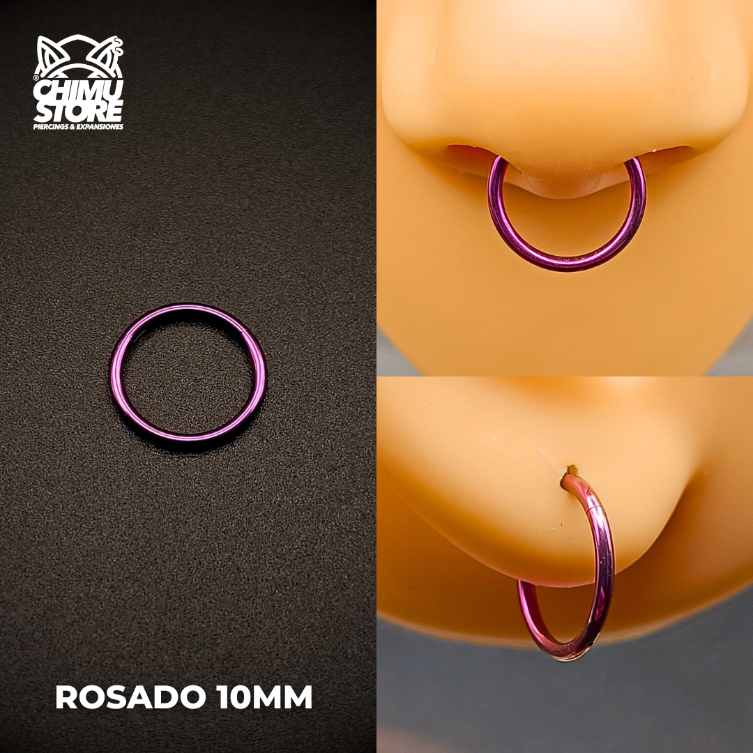 NEW Argollas Clicker Titanio G23 - Lisas Tamaño 10mm (1,2mm) (16G)