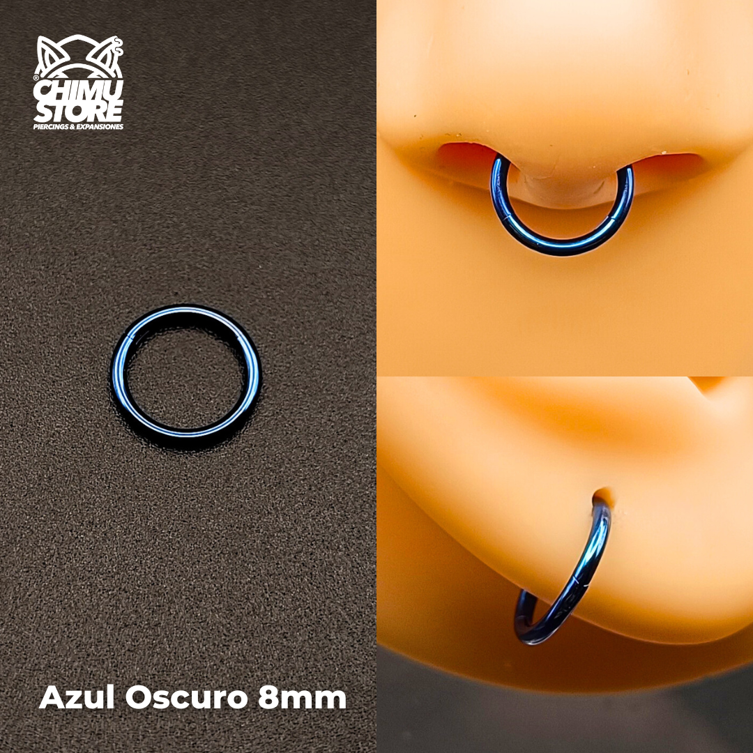 NEW Argollas Clicker Titanio G23 - Tamaño 8mm (1,2mm) (16G)