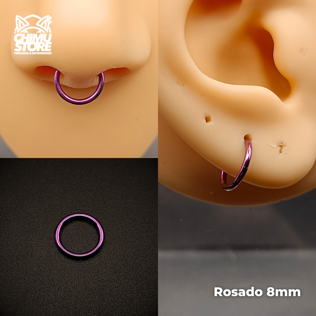 NEW Argollas Clicker Titanio G23 - Tamaño 8mm (1,2mm;16G)