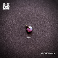 Tops de Labrets Titanio G23 - Esfera Opalita de 3mm (1,2mm) (16G)