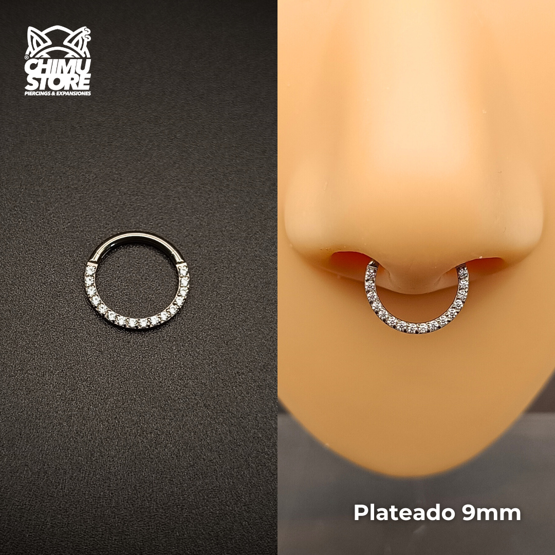 NEW Argolla Clicker Titanio G23 - Zirconias Frontales (1,2mm) (16G)