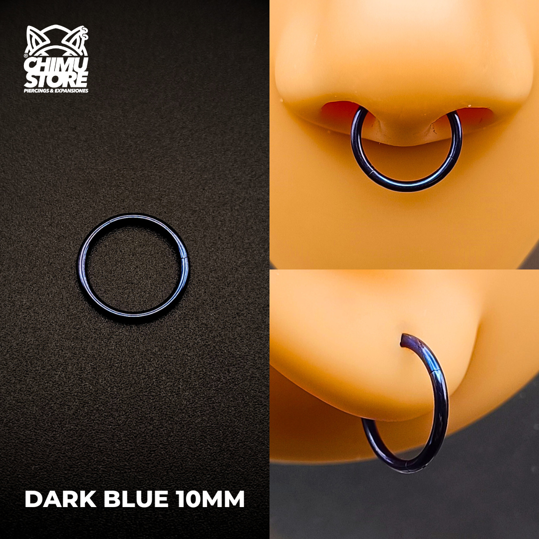 NEW Argollas Clicker Titanio G23 - Lisas Tamaño 10mm (1,2mm) (16G)