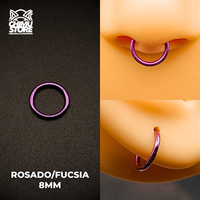 NEW Argollas Clicker Titanio G23 - Lisas Tamaño 8mm (1,2mm) (16G)