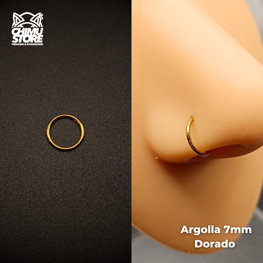 NEW Nostril Argolla Clicker Titanio G23 - Lisa (0,8mm y 1mm) (18G y 20G)