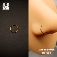 NEW Nostril Argolla Clicker Titanio G23 - Lisa (0,8mm y 1mm) (18G y 20G)