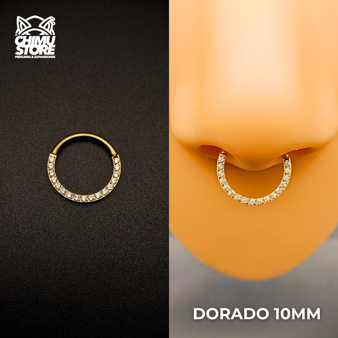 NEW Argolla Clicker Titanio G23 - Zirconias Frontales (1,2mm) (16G)