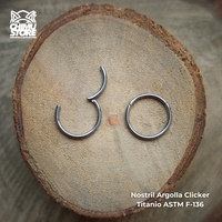 NEW Nostril Argolla Clicker Titanio ASTM F-136 - Lisa (0,8mm) (20G)