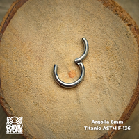 Argolla Clicker Titanio ASTM F-136 - Lisas (1,2mm) (16G)