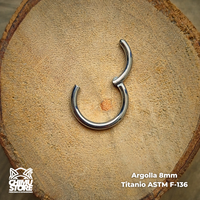 Argolla Clicker Titanio ASTM F-136 - Lisas (1,2mm) (16G)