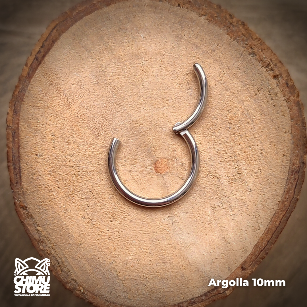Argolla Clicker Titanio ASTM F-136 - Lisas (1,2mm) (16G)