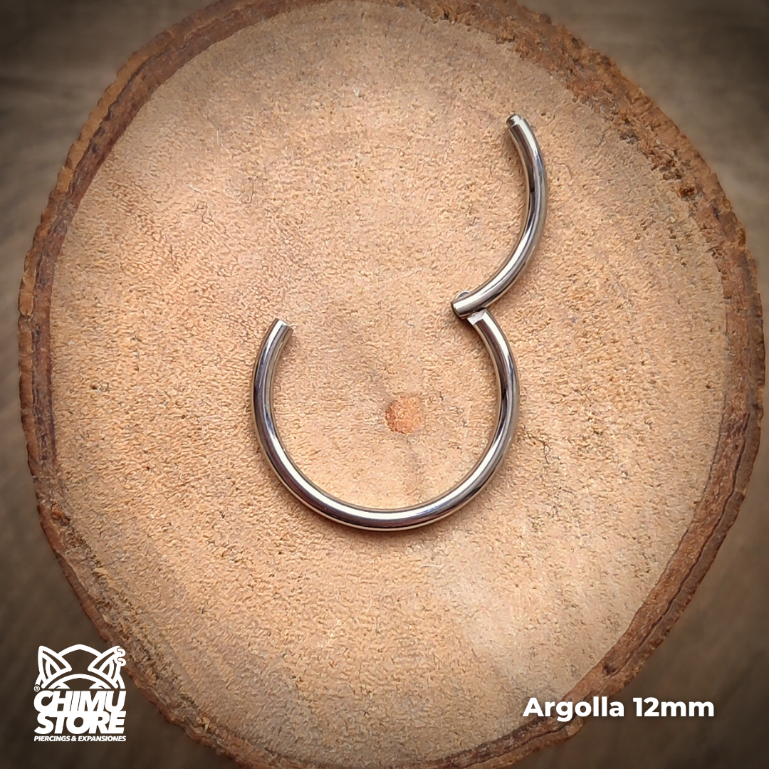 Argolla Clicker Titanio ASTM F-136 - Lisas (1,2mm) (16G)