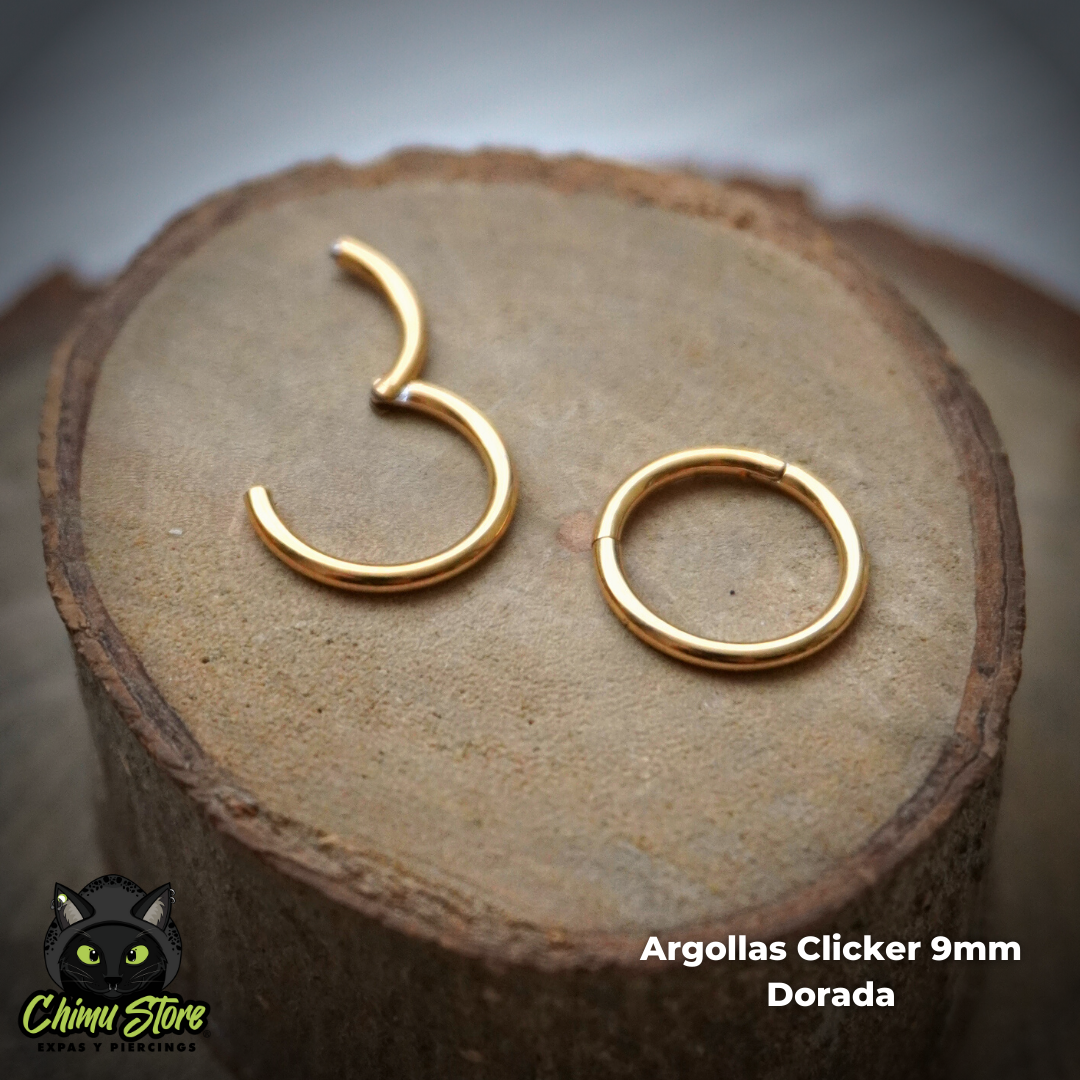 REP Argollas Clicker Titanio G23 - Tamaño 9mm (1,2mm;16G)