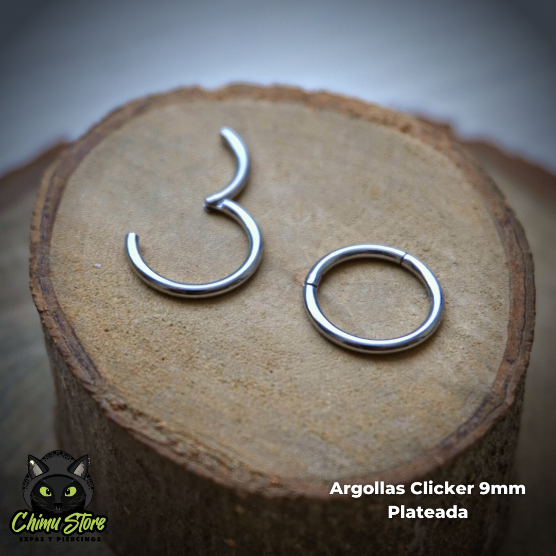 REP Argollas Clicker Titanio G23 - Tamaño 9mm (1,2mm;16G)