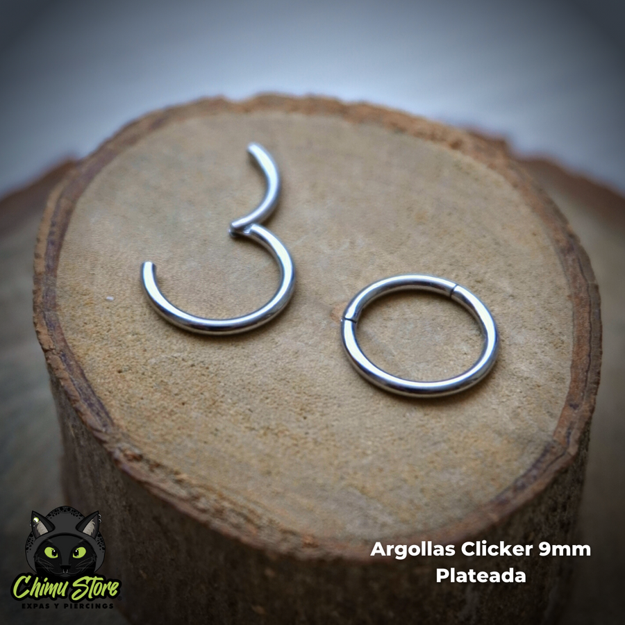 REP Argollas Clicker Titanio G23 - Tamaño 9mm (1,2mm;16G)