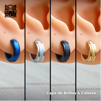 Piercing Lobulo Acero Inoxidable - Capa de Brillos (1mm;9mm)