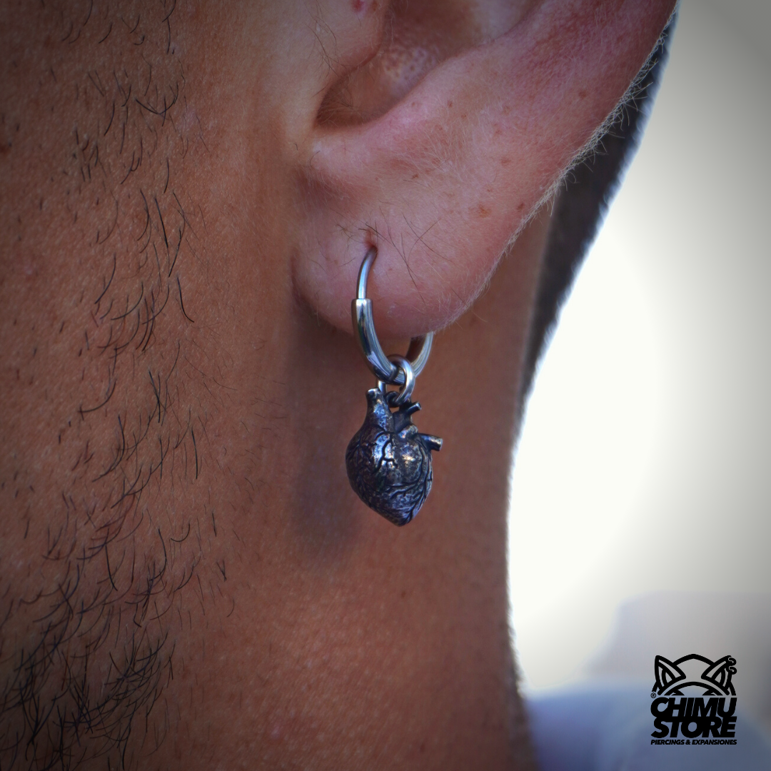 REP Colgante Lobulo Acero Inoxidable - Corazón (1mm;10,5mm)