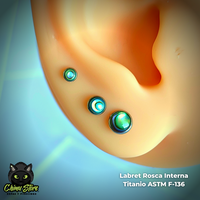 REP Labret Rosca Interna Titanio ASTM F-136 - Abalone Shell (1,2mm;6mm) (16G)