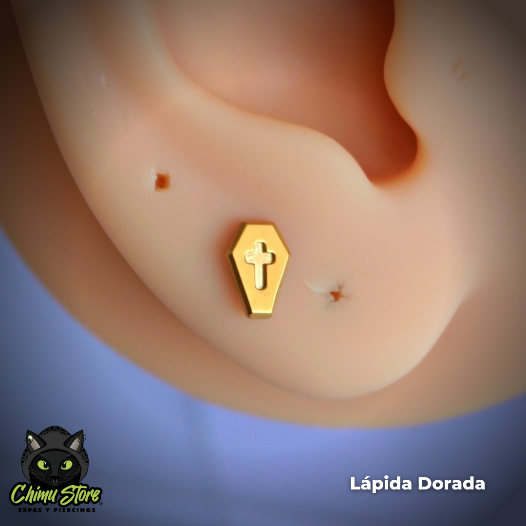 Labret Titanio ASTM F-136 - Ataud (1,2mm;6mm) (16G)