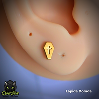 Labret Titanio ASTM F-136 - Ataud (1,2mm;6mm) (16G)