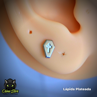 Labret Titanio ASTM F-136 - Ataud (1,2mm;6mm) (16G)