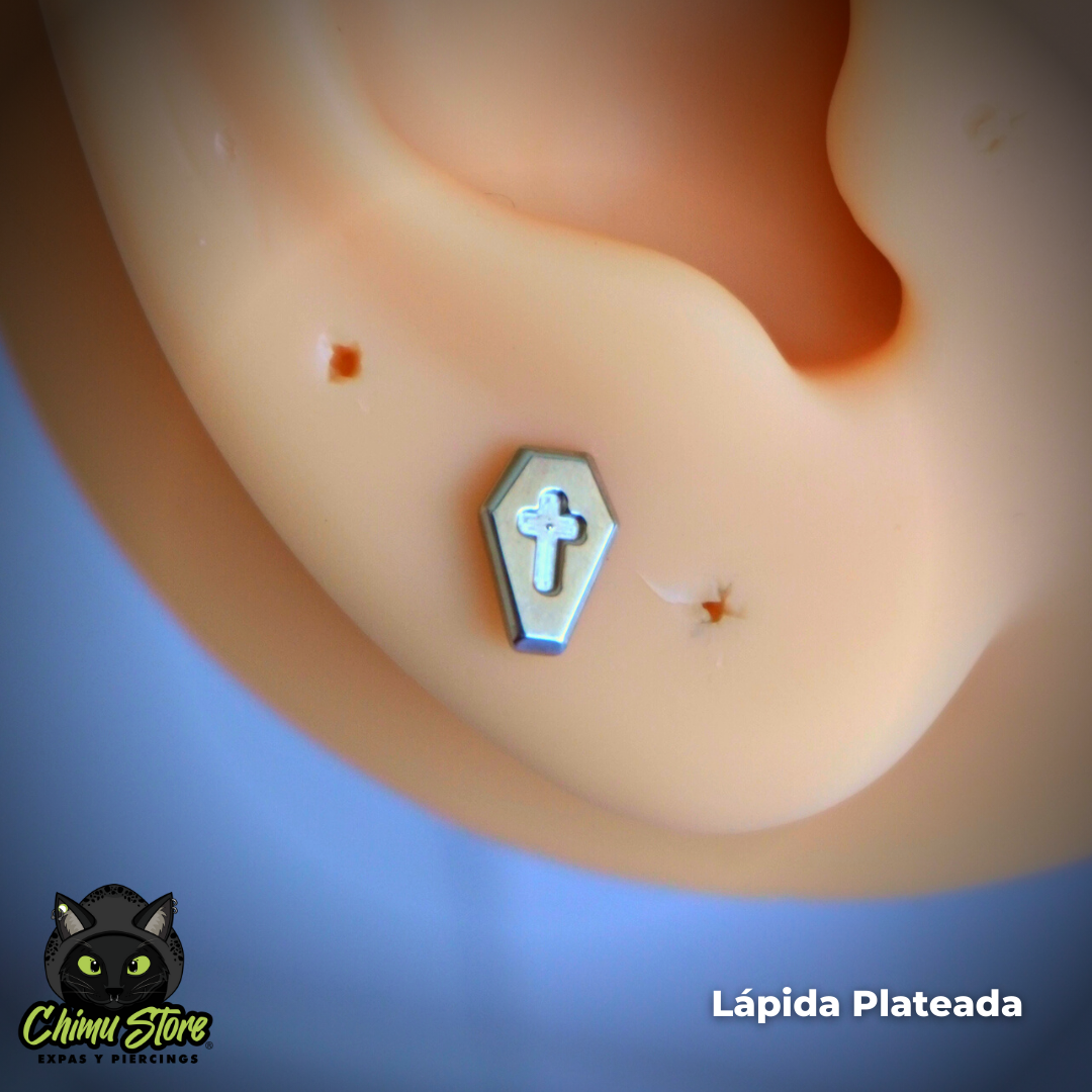 Labret Titanio ASTM F-136 - Ataud (1,2mm;6mm) (16G)