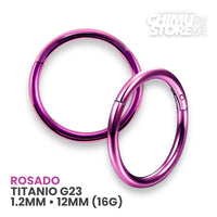Argollas Clicker Titanio G23 - Tamaño 12mm (1,2mm) (16G)