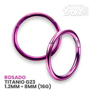 REP Argollas Clicker Titanio G23 - Tamaño 8mm (1,2mm;16G)