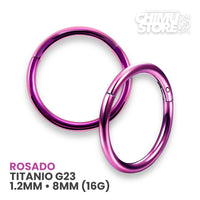 NEW Argollas Clicker Titanio G23 - Tamaño 8mm (1,2mm;16G)
