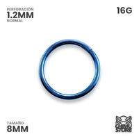 REP Argollas Clicker Titanio G23 - Azul Oscuro (1,2mm;16G)
