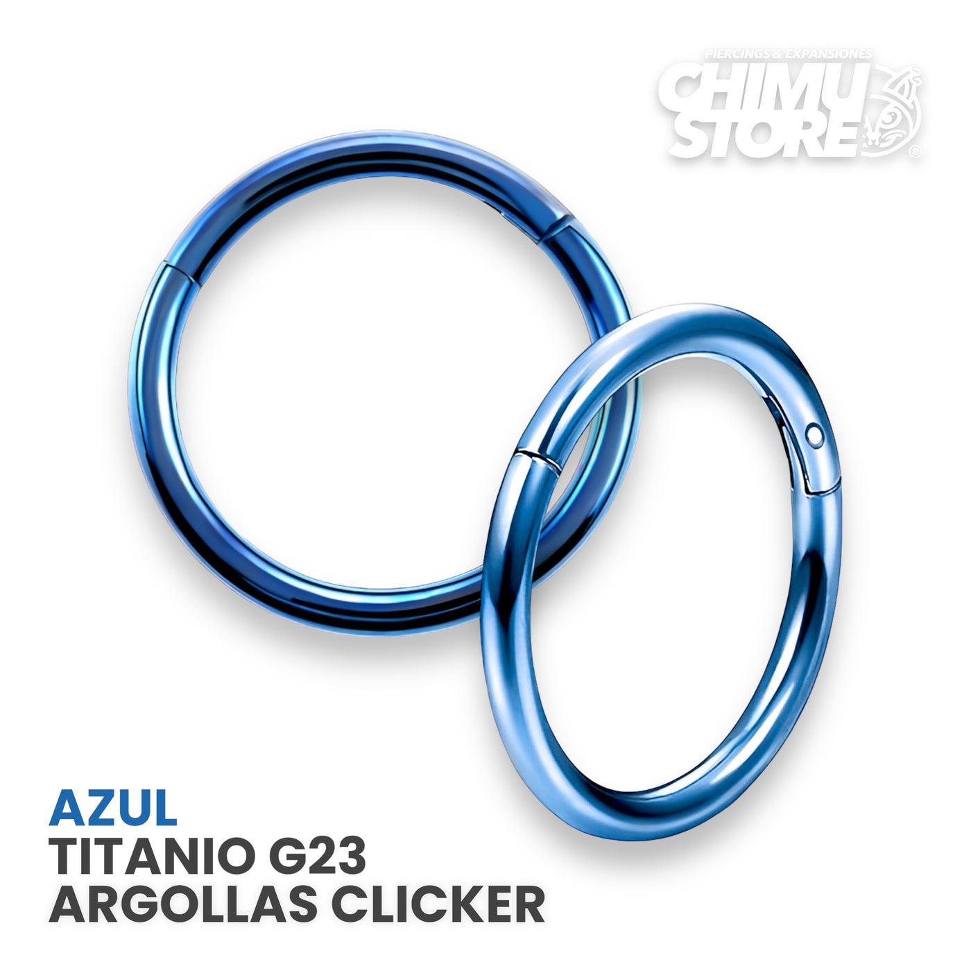REP Argollas Clicker Titanio G23 - Azul Oscuro (1,2mm;16G)
