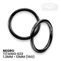 Argollas Clicker Titanio G23 - Tamaño 12mm (1,2mm) (16G)
