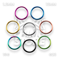 Argollas Clicker Titanio G23 - Tamaño 12mm (1,2mm) (16G)