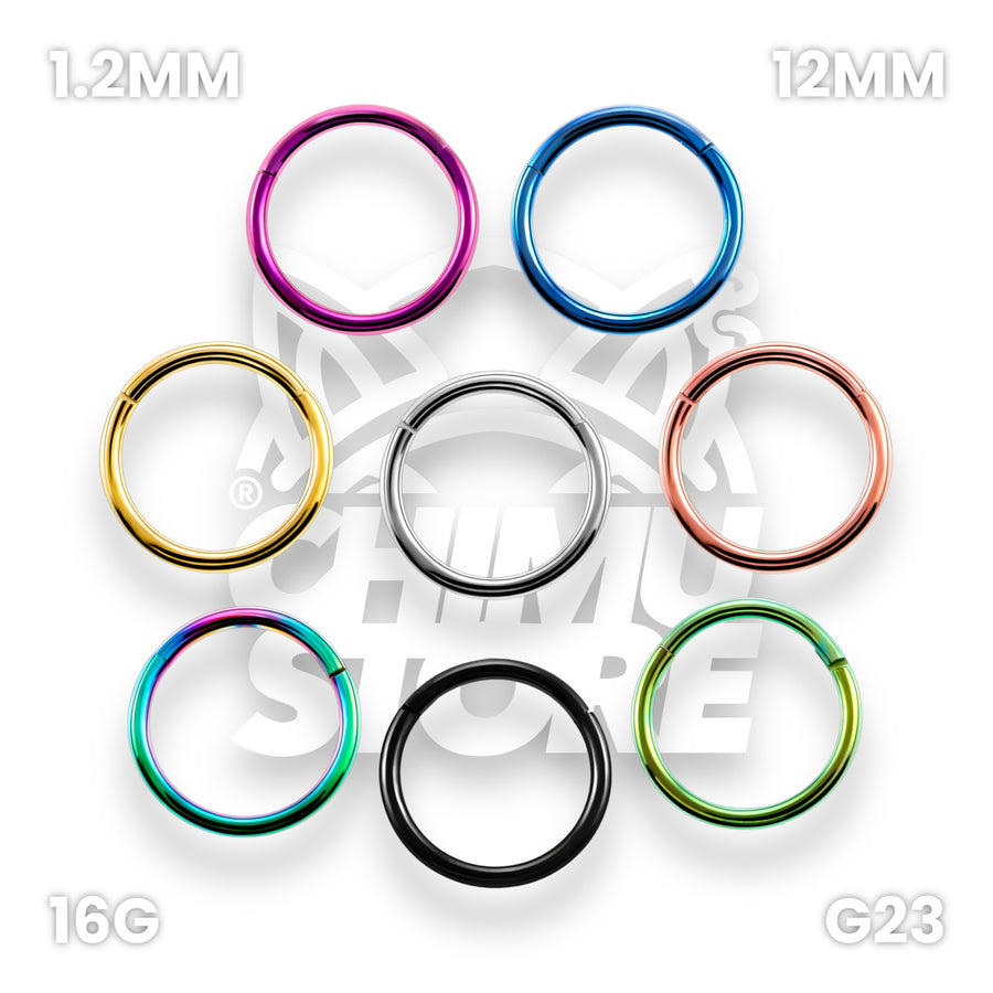 NEW Argollas Clicker Titanio G23 - Tamaño 12mm (1,2mm) (16G)