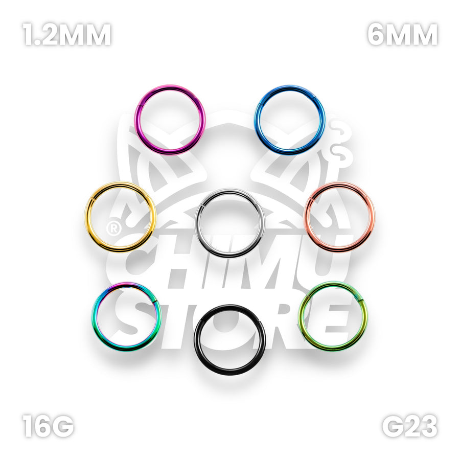 REP Argollas Clicker Titanio G23 - Tamaño 6mm (1,2mm;6mm) (16G)