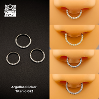 NEW Argolla Clicker Titanio G23 - Zirconias Frontales (1,2mm) (16G)