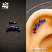 NEW Labret (HC) Titanio G23 - Cluster 5 Opalitas (1,2mm) (16G)