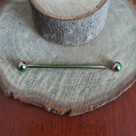Industrial Barbell Titanio G23 - 5 Colores (1,6mm;34mm;5x5) (14G)