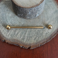 Industrial Barbell Titanio G23 - 5 Colores (1,6mm;34mm;5x5) (14G)