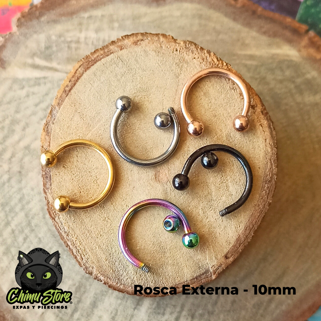 NEW Circular Barbell Titanio G23 - Tamaño 10mm (1,2mm;16G)