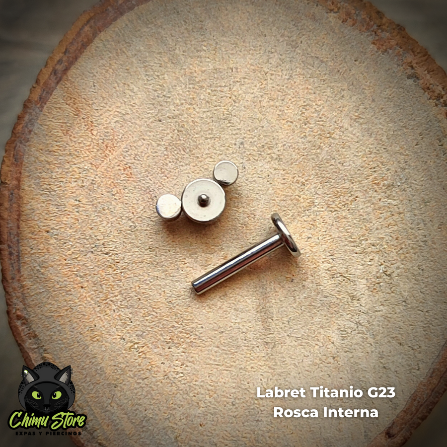 Labret Titanio G23 - Trio de Cristales (1,2mm;8mm) (16G)