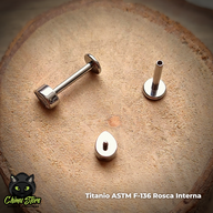 Labret Titanio ASTM F-136 - Gotas (1,2mm;8mm) (16G)