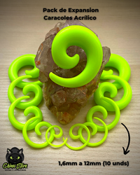 Pack de Expansión 9 Unds - Espiral Acrílico Verde (1,6mm a 12mm)