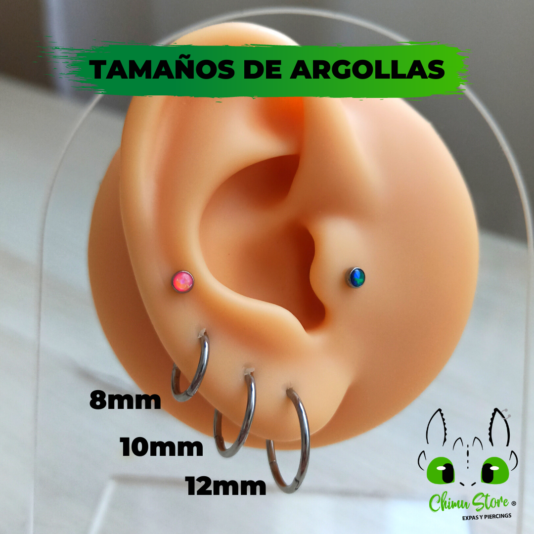 NEW Argollas Clicker Titanio G23 Tamano 8mm 1 2mm 16G