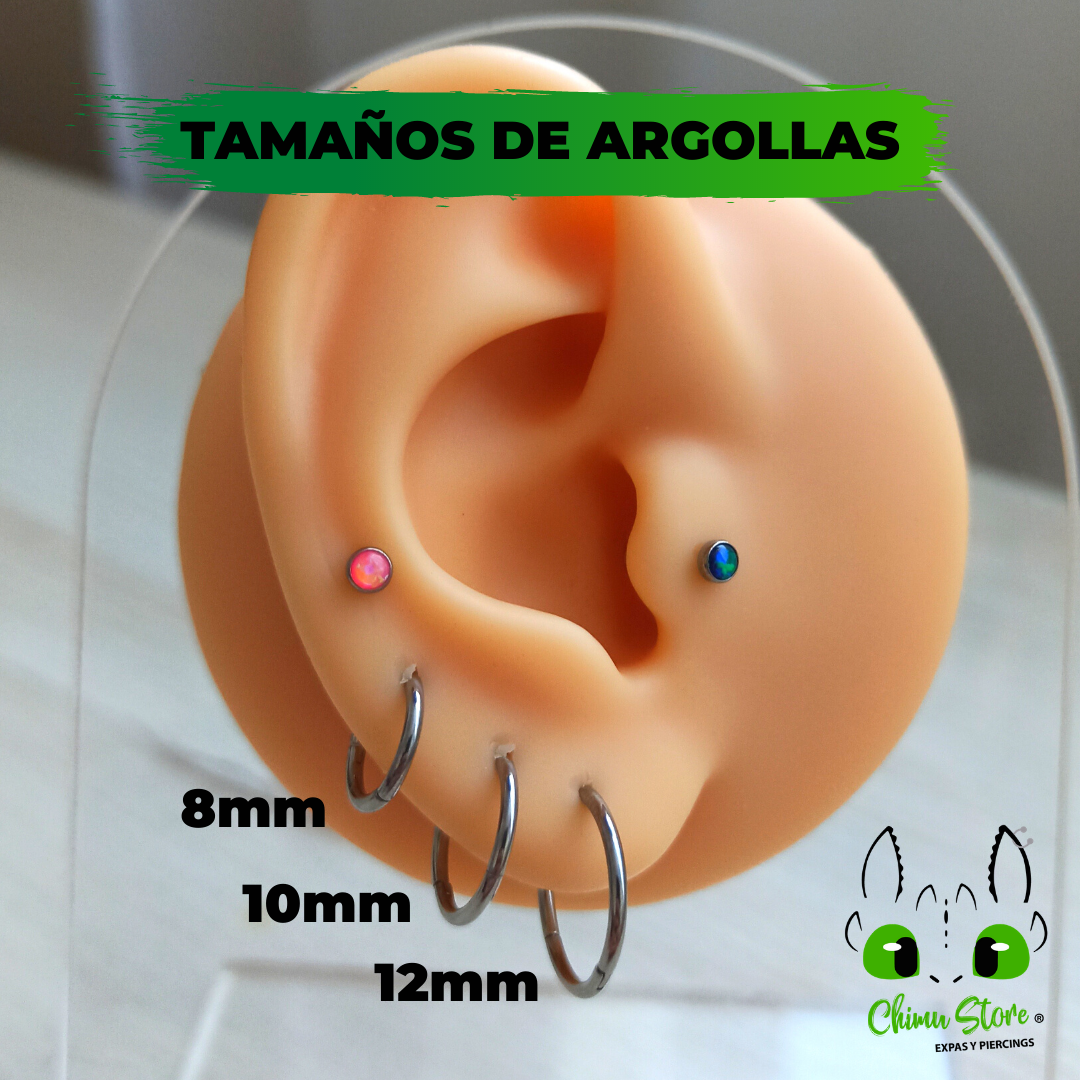 NEW Argollas Clicker Titanio G23 - Tamaño 8mm (1,2mm;16G)