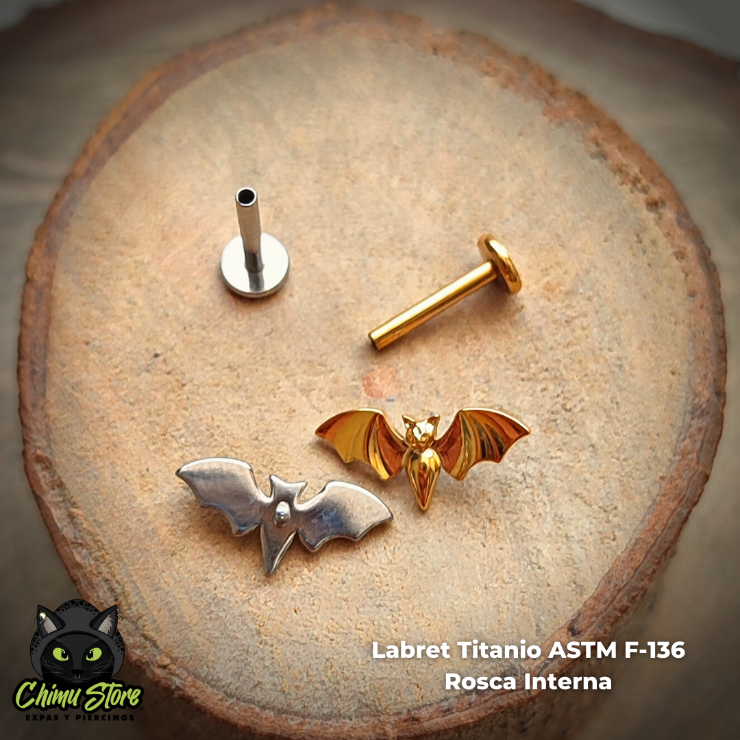 Labret Titanio ASTM F-136 - Murcielago (1,2mm;8mm) (16G)