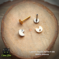 REP Labret Titanio ASTM F-136 - Pacman Zirconia (1,2mm;8mm) (16G)