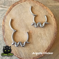 NEW Argolla Clicker Titanio ASTM F-136 - Serpiente (1,2mm) (16G)