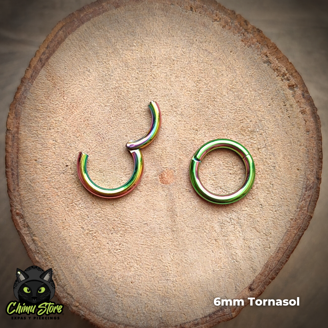 NEW Argollas Clicker Titanio G23 - Tamaño 6mm (1,2mm;6mm) (16G)