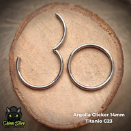 Argollas Clicker Titanio G23 - Tamaño 14mm (1,2mm;16G)